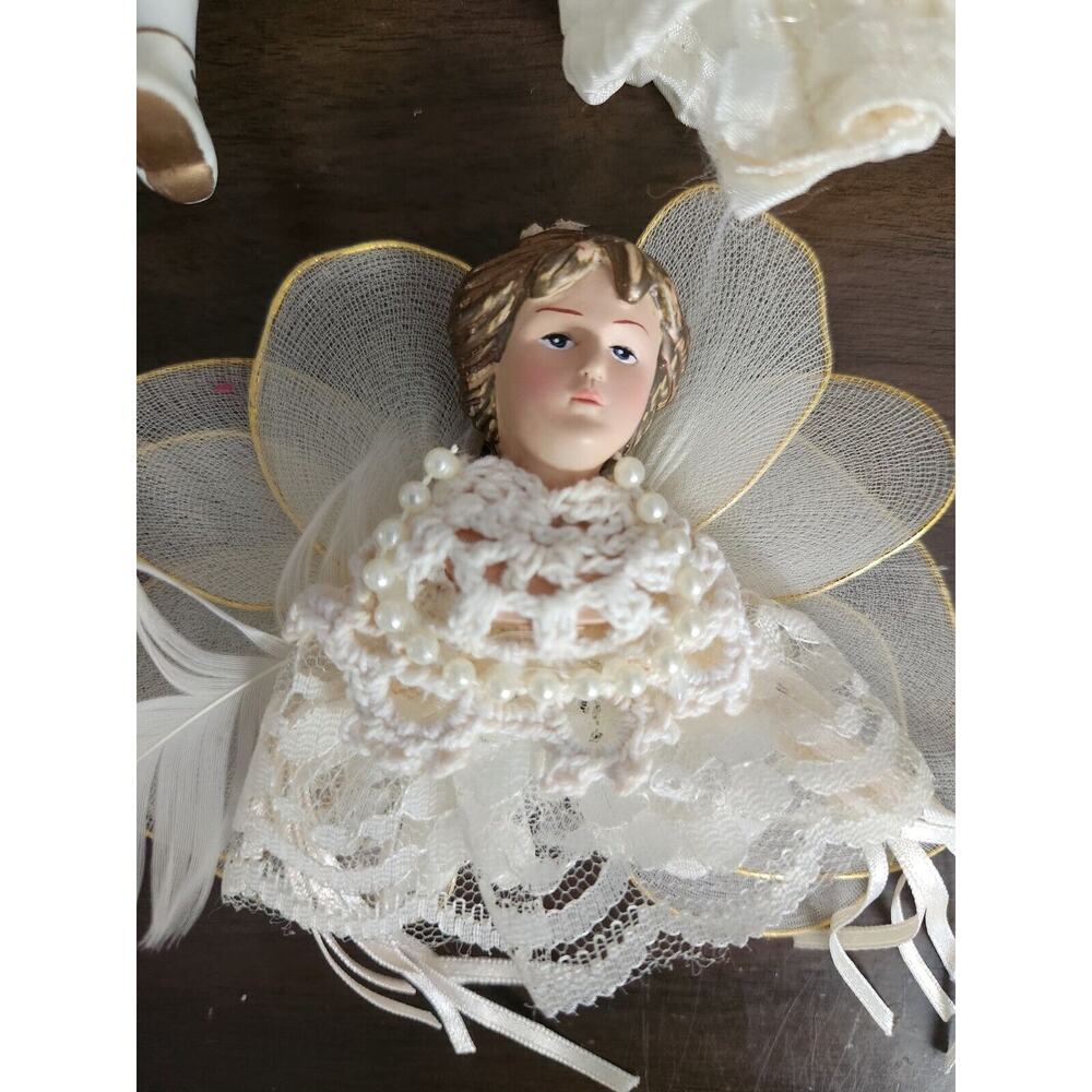 KSA Collectables Vtg Kurt Adler Jocelyn Mostrom Porcelain Doll Ornament Lot Of 5 - Picture 5 of 11